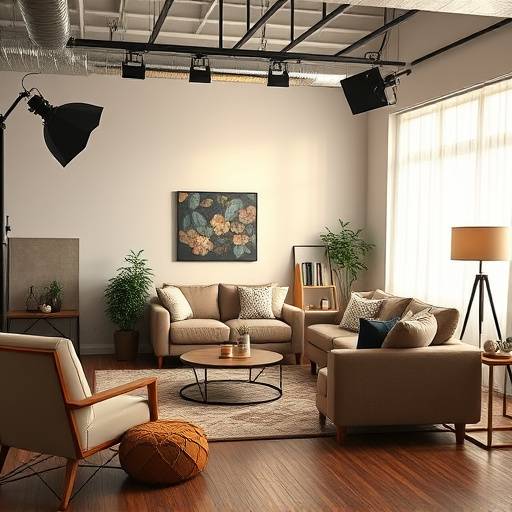 A commercial featuring the North Beach Living Room studio designed like a home setup.