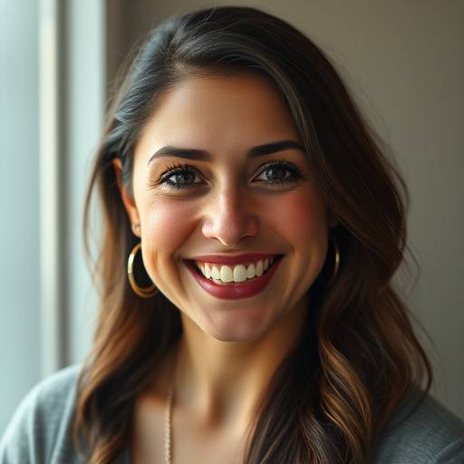 Portrait of Maria Rodriguez, smiling warmly.