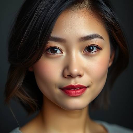 Sarah Chen, a portrait photographer, looking at the camera.